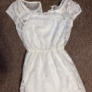 Hollister white lace dress